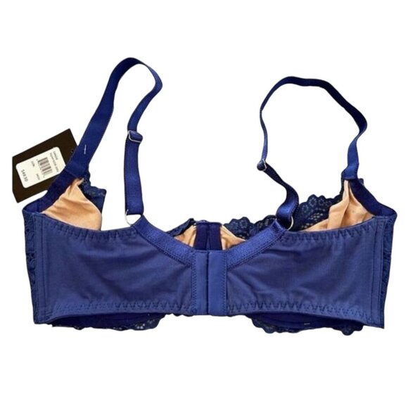 Fredericks of Hollywood NWT Sandie Demi Underwire Lace Bra Sz 42D Blue & Beige - Picture 11 of 15